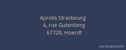 Aprolis Strasbourg