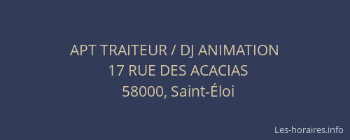 APT TRAITEUR / DJ ANIMATION
