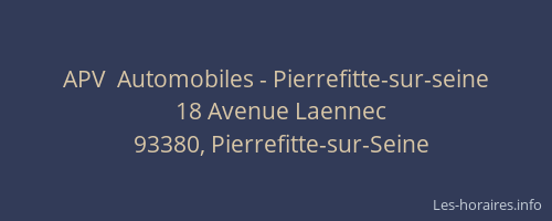 APV  Automobiles - Pierrefitte-sur-seine