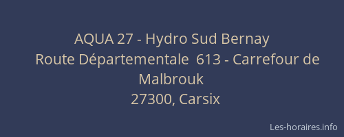 AQUA 27 - Hydro Sud Bernay