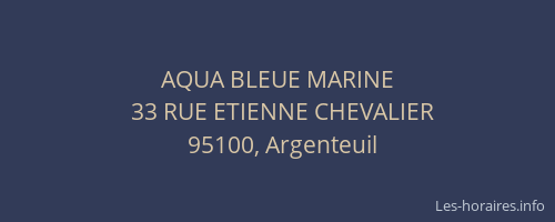 AQUA BLEUE MARINE