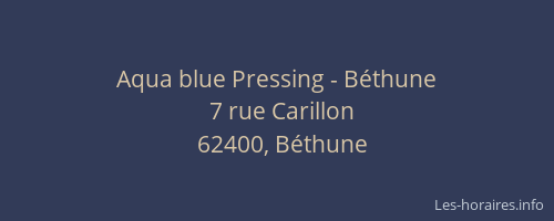 Aqua blue Pressing - B&eacute;thune