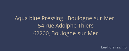 Aqua blue Pressing - Boulogne-sur-Mer