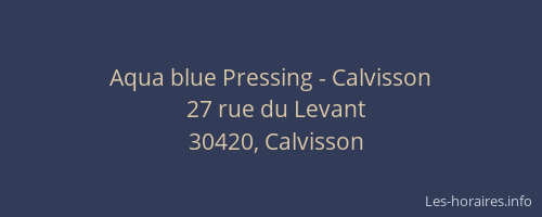 Aqua blue Pressing - Calvisson