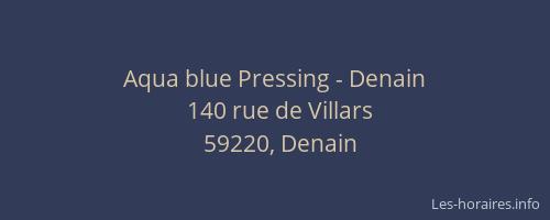 Aqua blue Pressing - Denain