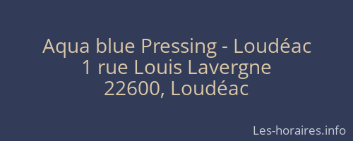 Aqua blue Pressing - Loudéac