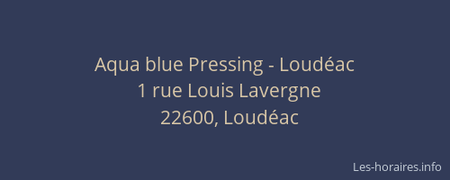 Aqua blue Pressing - Loud&eacute;ac