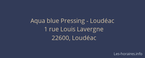 Aqua blue Pressing - Loudéac