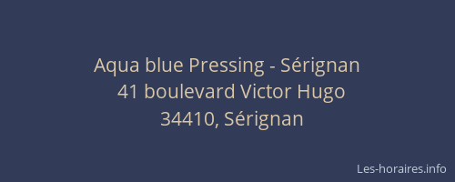 Aqua blue Pressing - Sérignan
