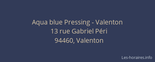 Aqua blue Pressing - Valenton