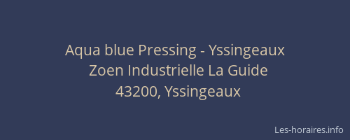 Aqua blue Pressing - Yssingeaux