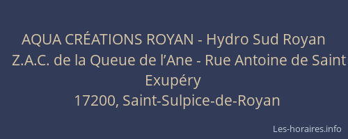 AQUA CRÉATIONS ROYAN - Hydro Sud Royan