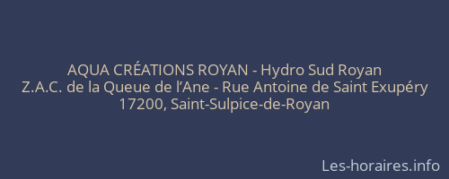AQUA CRÉATIONS ROYAN - Hydro Sud Royan