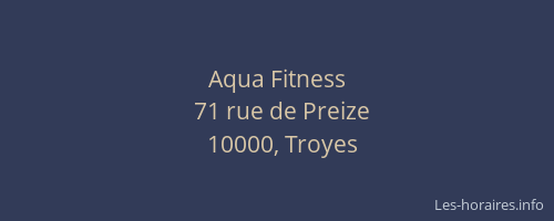 Aqua Fitness