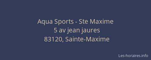 Aqua Sports - Ste Maxime