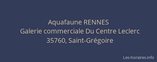 Aquafaune RENNES
