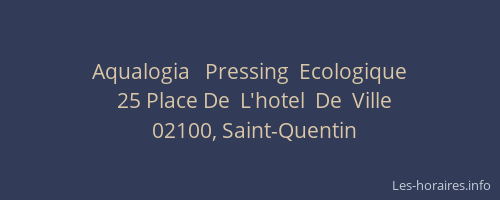 Aqualogia   Pressing  Ecologique