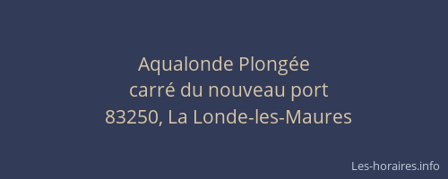 Aqualonde Plongée