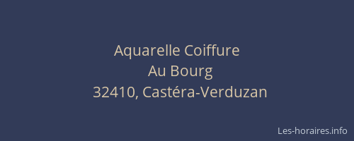Aquarelle Coiffure