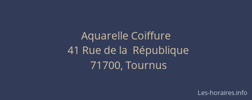 Aquarelle Coiffure