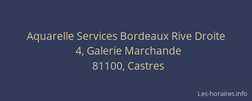 Aquarelle Services Bordeaux Rive Droite