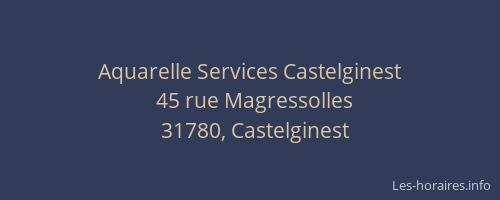 Aquarelle Services Castelginest