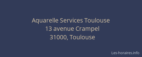 Aquarelle Services Toulouse