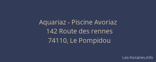 Aquariaz - Piscine Avoriaz