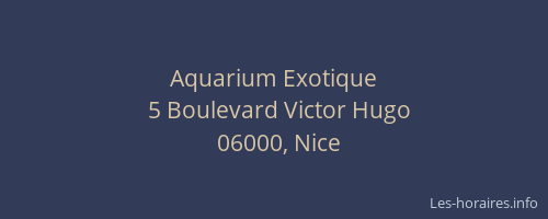Aquarium Exotique