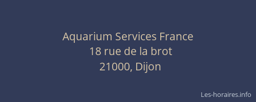 Aquarium Services France