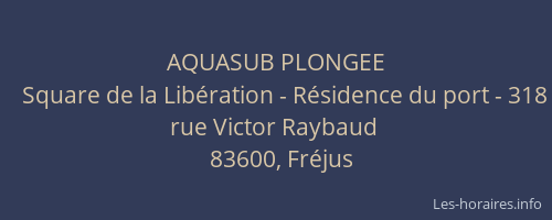 AQUASUB PLONGEE
