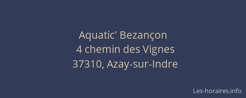 Aquatic' Bezan&ccedil;on