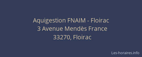 Aquigestion FNAIM - Floirac