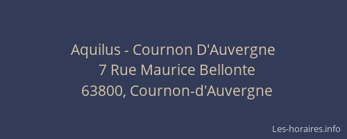 Aquilus - Cournon D'Auvergne