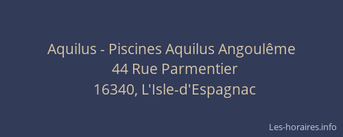 Aquilus - Piscines Aquilus Angoul&ecirc;me