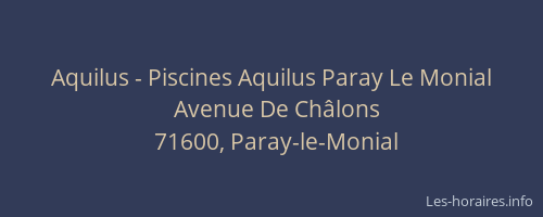 Aquilus - Piscines Aquilus Paray Le Monial