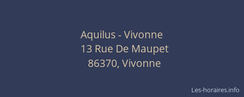 Aquilus - Vivonne