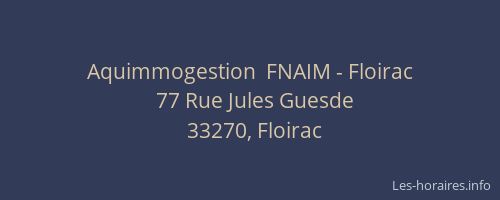 Aquimmogestion  FNAIM - Floirac