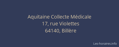 Aquitaine Collecte Médicale