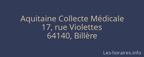 Aquitaine Collecte Médicale