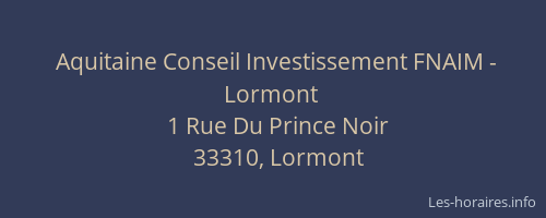 Aquitaine Conseil Investissement FNAIM - Lormont