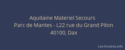 Aquitaine Materiel Secours