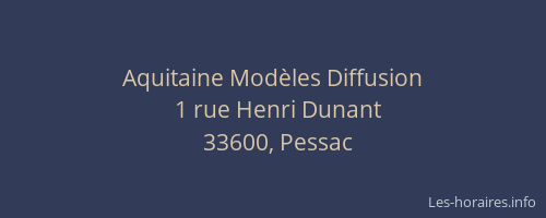 Aquitaine Mod&egrave;les Diffusion
