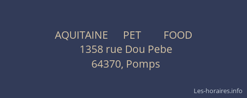 AQUITAINE      PET         FOOD