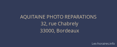AQUITAINE PHOTO REPARATIONS