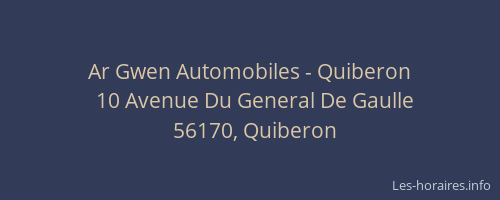 Ar Gwen Automobiles - Quiberon