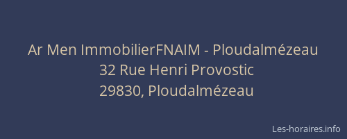 Ar Men ImmobilierFNAIM - Ploudalmézeau