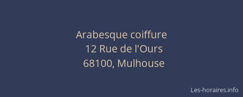 Arabesque coiffure