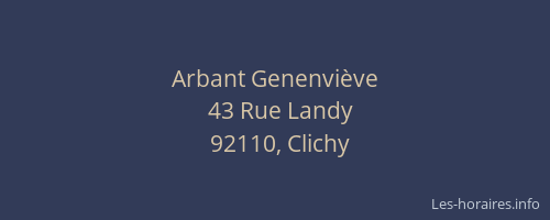 Arbant Genenviève