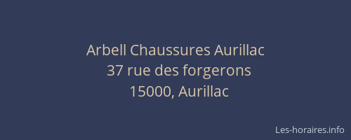 Arbell Chaussures Aurillac